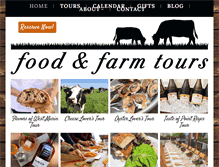 Tablet Screenshot of foodandfarmtours.com